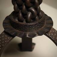 Brutalist Sculptural Wrought Iron Candle Holder 1960s