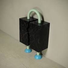 Memphis Style Playful Sculpture by Dutch Architect Wim Hofman, 1980s