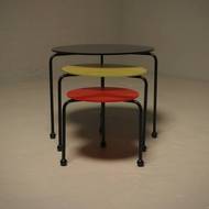 Set of 3 Italian Modern Memphis Style Nesting Tables 1980s