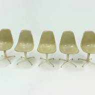 Set of 5 La Fonda Dining Chairs by Charles & Ray Eames for Vitra Herman Miller 1970s
