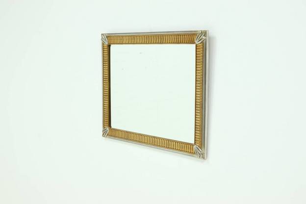 Large Decorative Gold Plated Mirror by Deknudt Belgium 1980s