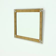 Large Decorative Gold Plated Mirror by Deknudt Belgium 1980s