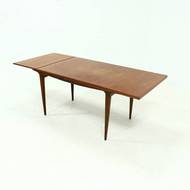 Sculptural Danish Design Extendable Teak Dining Table 1960s