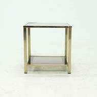 Two Tier Gold Plated Side Table by Belgo Chrom 1970s